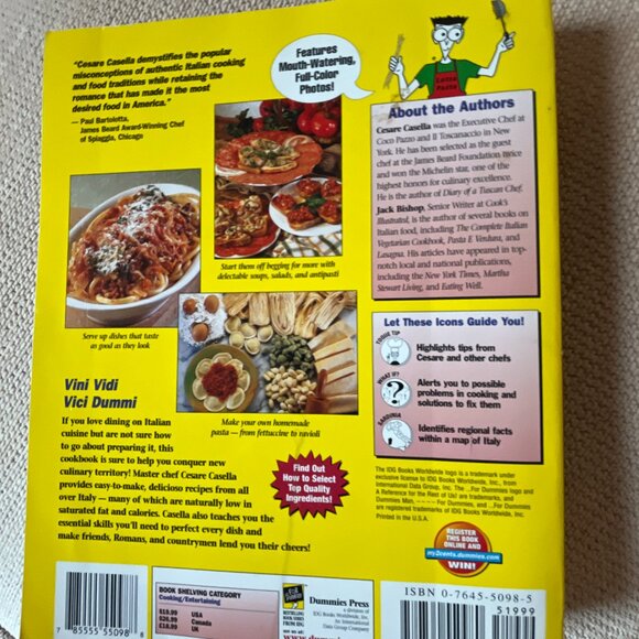 Italian Cooking For Dummies (Over 150 Recipes) (Good Condition -Bended Cover) - Picture 7 of 13